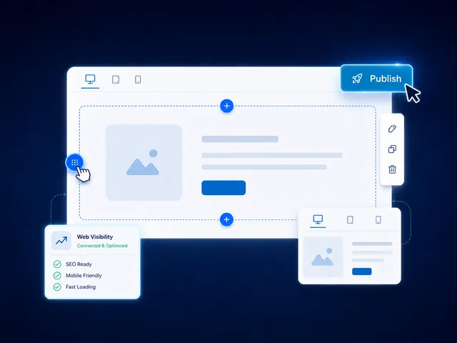 Meet Signexa Website Builder connected to web visibility and lead capture.