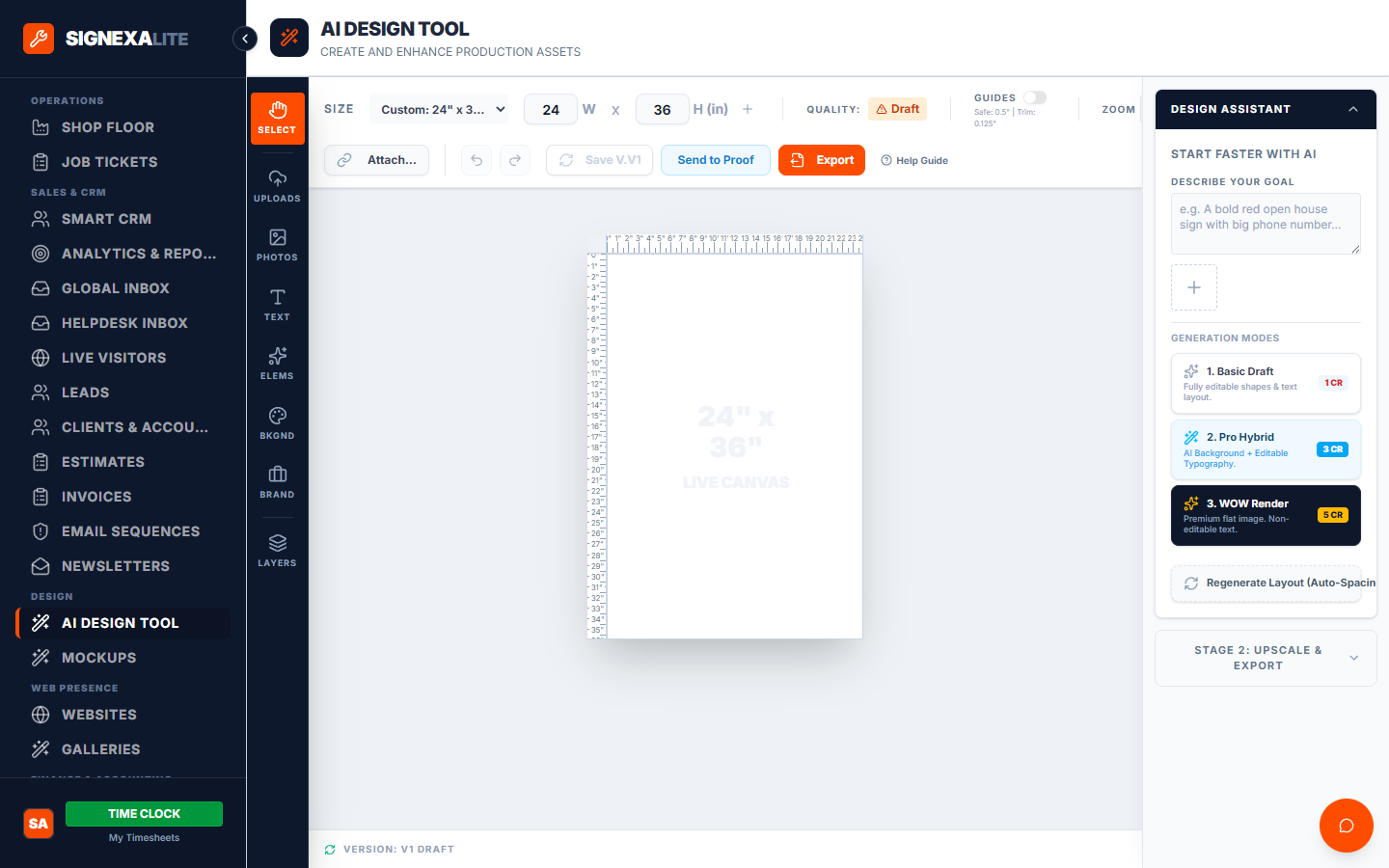 AI Design & Automated Mockups UI mockup